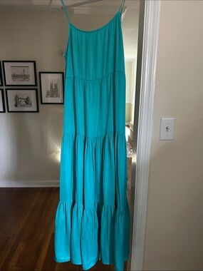 Joie Teal Spaghetti Strap Maxi Dress